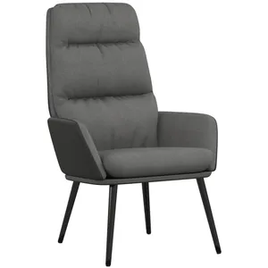 vidaXL Chaise de relaxation Gris clair Tissu pas cher