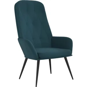 vidaXL Chaise de relaxation Bleu Velours
