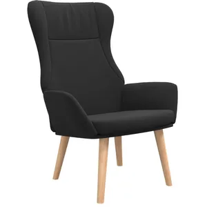 vidaXL Chaise de relaxation Noir Tissu pas cher