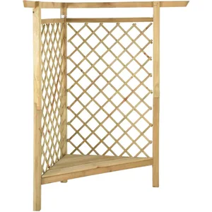 Comparateur de prix : vidaXL Pergola d'angle avec banc 166x81x174 cm Bois de pin imprégné