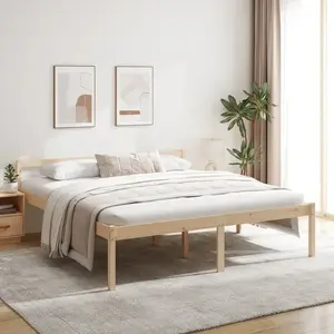 vidaXL Lit pour personne âgée 200x200 cm bois massif de pin pas cher