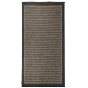 vidaXL Tapis à tissage plat d'extérieur 100x200 cm Marron foncé pas cher
