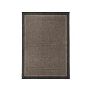 vidaXL Tapis à tissage plat d'extérieur 120x170 cm Marron foncé pas cher