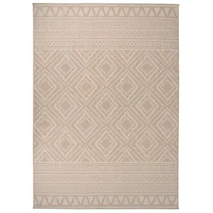 Comparateur de prix : vidaXL Tapis à tissage plat d'extérieur 120x170 cm Rayures brunes