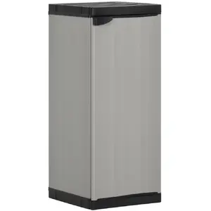 vidaXL Armoire de rangement de jardin 1 étagère Gris/noir 35x40x85 cm pas cher