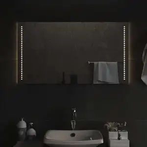vidaXL Miroir de salle de bain LED 90x50 cm pas cher