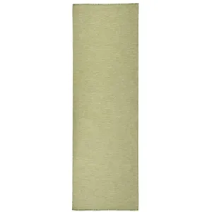 vidaXL Tapis à tissage plat d'extérieur 80x250 cm Vert pas cher