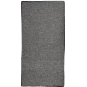vidaXL Tapis à tissage plat d'extérieur 100x200 cm Gris pas cher