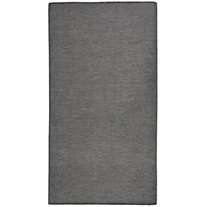 vidaXL Tapis à tissage plat d'extérieur 80x150 cm Gris pas cher