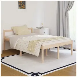 vidaXL Lit pour personne âgée 120x190 cm petit double bois massif pin pas cher