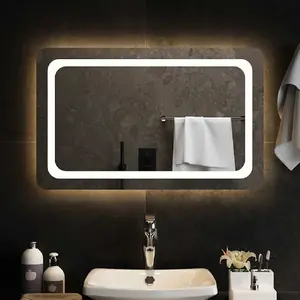 vidaXL Miroir de salle de bain à LED 80x50 cm pas cher