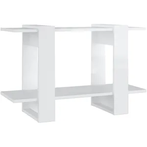 Comparateur de prix : vidaXL Bibliothèque/Séparateur de pièce Blanc brillant 80x30x51 cm
