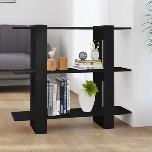 vidaXL Bibliothèque/Séparateur de pièce Noir 100x30x87 cm pas cher
