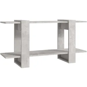 vidaXL Bibliothèque Gris béton 100x30x51 cm Bois d'ingénierie pas cher