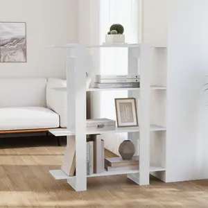 Comparateur de prix : vidaXL Bibliothèque/Séparateur de pièce Blanc 100x30x123,5 cm
