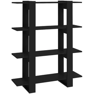 Comparateur de prix : vidaXL Bibliothèque/Séparateur de pièce Noir 100x30x123,5 cm