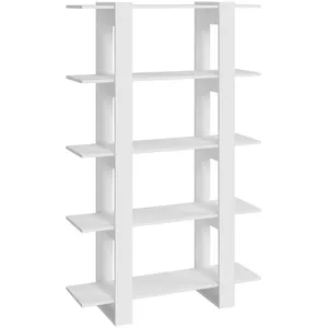 vidaXL Bibliothèque/Séparateur de pièce Blanc 100x30x160 cm pas cher