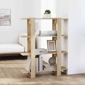 vidaXL Bibliothèque/Séparateur de pièce Chêne Sonoma 100x30x123,5 cm pas cher