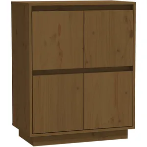 vidaXL Buffet Marron miel 60x34x75 cm Bois massif de pin pas cher