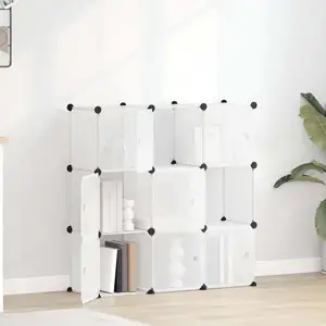 Comparateur de prix : vidaXL Cubes de rangement 9 pcs avec portes Transparent PP