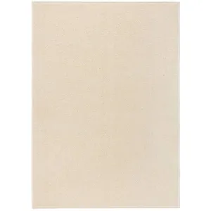 vidaXL Tapis à poils courts 120x170 cm Crème pas cher