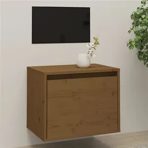 vidaXL Armoire murale Marron miel 45x30x35 cm Bois de pin massif pas cher