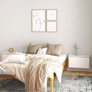 vidaXL Armoires murales 2 pcs Blanc 60x30x35 cm Bois de pin massif pas cher