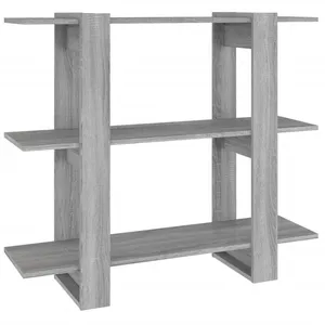 vidaXL Bibliothèque/Séparateur de pièce Sonoma gris 100x30x87 cm