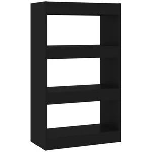 vidaXL Bibliothèque/Séparateur de pièce Noir 60x30x103 cm Aggloméré pas cher