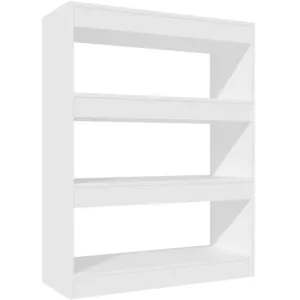 vidaXL Bibliothèque/Cloison Blanc 80x30x103 cm Bois d'ingénierie pas cher
