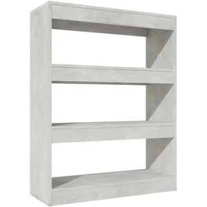 vidaXL Bibliothèque/Cloison Gris béton 80x30x103 cm Bois d'ingénierie pas cher