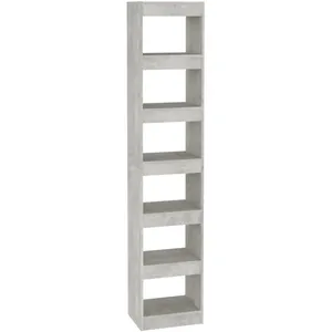 vidaXL Bibliothèque/Séparateur de pièce Gris béton 40x30x198 cm pas cher