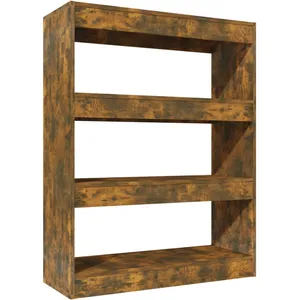 vidaXL Bibliothèque/Cloison Chêne fumé 80x30x103 cm Bois ingénierie pas cher