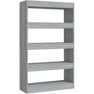 vidaXL Bibliothèque/Séparateur de pièce Sonoma gris 80x30x135 cm pas cher