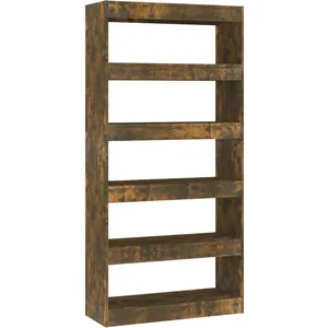 Comparateur de prix : vidaXL Bibliothèque/Séparateur de pièce Chêne fumé 80x30x166 cm