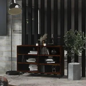 vidaXL Buffet Chêne fumé 103,5x35x70 cm Bois d'ingénierie pas cher