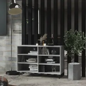 vidaXL Buffet Sonoma gris 103,5x35x70 cm Aggloméré pas cher