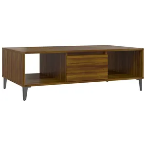 vidaXL Table basse Chêne marron 103,5x60x35 cm Aggloméré pas cher