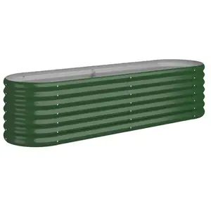 vidaXL Lit surélevé de jardin Acier enduit de poudre 152x40x36 cm Vert pas cher