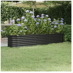 vidaXL Lit surélevé de jardin Acier enduit de poudre Anthracite pas cher