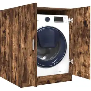 vidaXL Meuble pour machine à laver Chêne fumé 71x71,5x91,5 cm