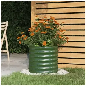 Comparateur de prix : vidaXL Jardinière de jardin Acier enduit de poudre 40x40x36 cm Vert