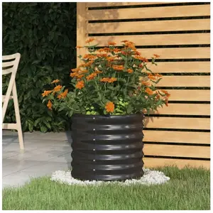 Comparateur de prix : vidaXL Jardinière Acier enduit de poudre 40x40x36 cm Anthracite