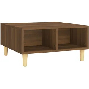 vidaXL Table basse Chêne marron 60x60x30 cm Aggloméré pas cher