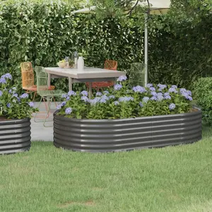 Comparateur de prix : VIDAXL Lit surélevé de jardin Acier enduit de poudre 175x100x36cm gris
