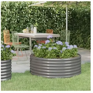 Comparateur de prix : vidaXL Lit surélevé de jardin Acier enduit de poudre 100x100x36cm gris