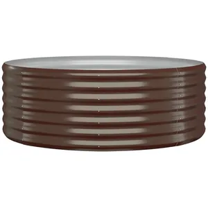 Comparateur de prix : vidaXL Lit surélevé de jardin Acier enduit de poudre marron