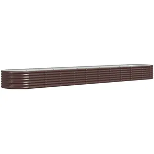 vidaXL Lit surélevé de jardin Acier enduit de poudre marron pas cher