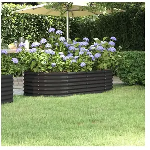 vidaXL Lit surélevé de jardin Acier enduit de poudre Anthracite pas cher
