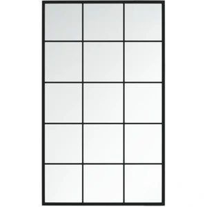 vidaXL Miroir mural noir 100x60 cm métal pas cher